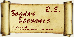 Bogdan Stevanić vizit kartica